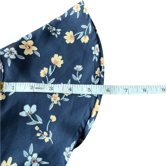 Maurices Blue and Yellow Jumpsuit with Floral Design Size M - Picture 6 of 11